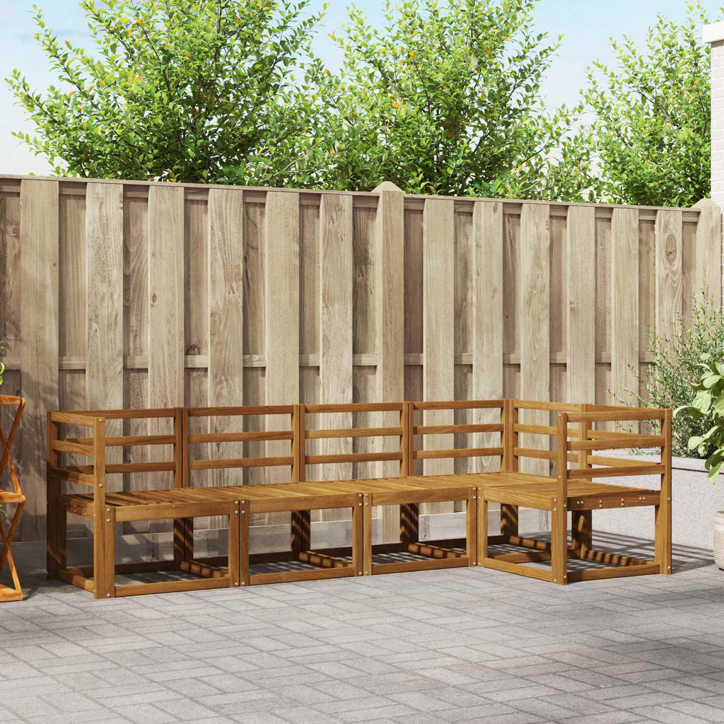 Outdoor-Sofagarnitur 5 pcs Natur