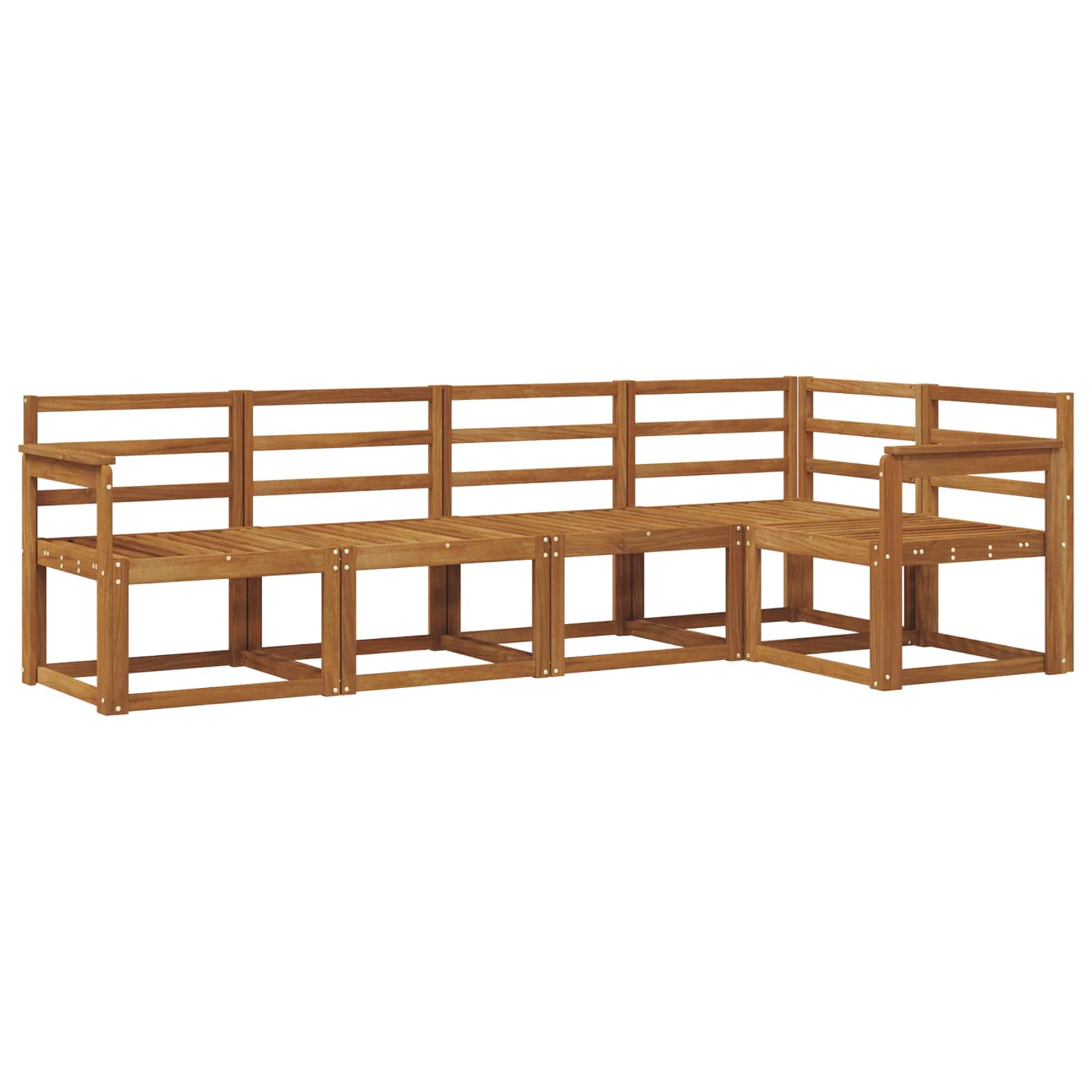Outdoor-Sofagarnitur 5 pcs Natur