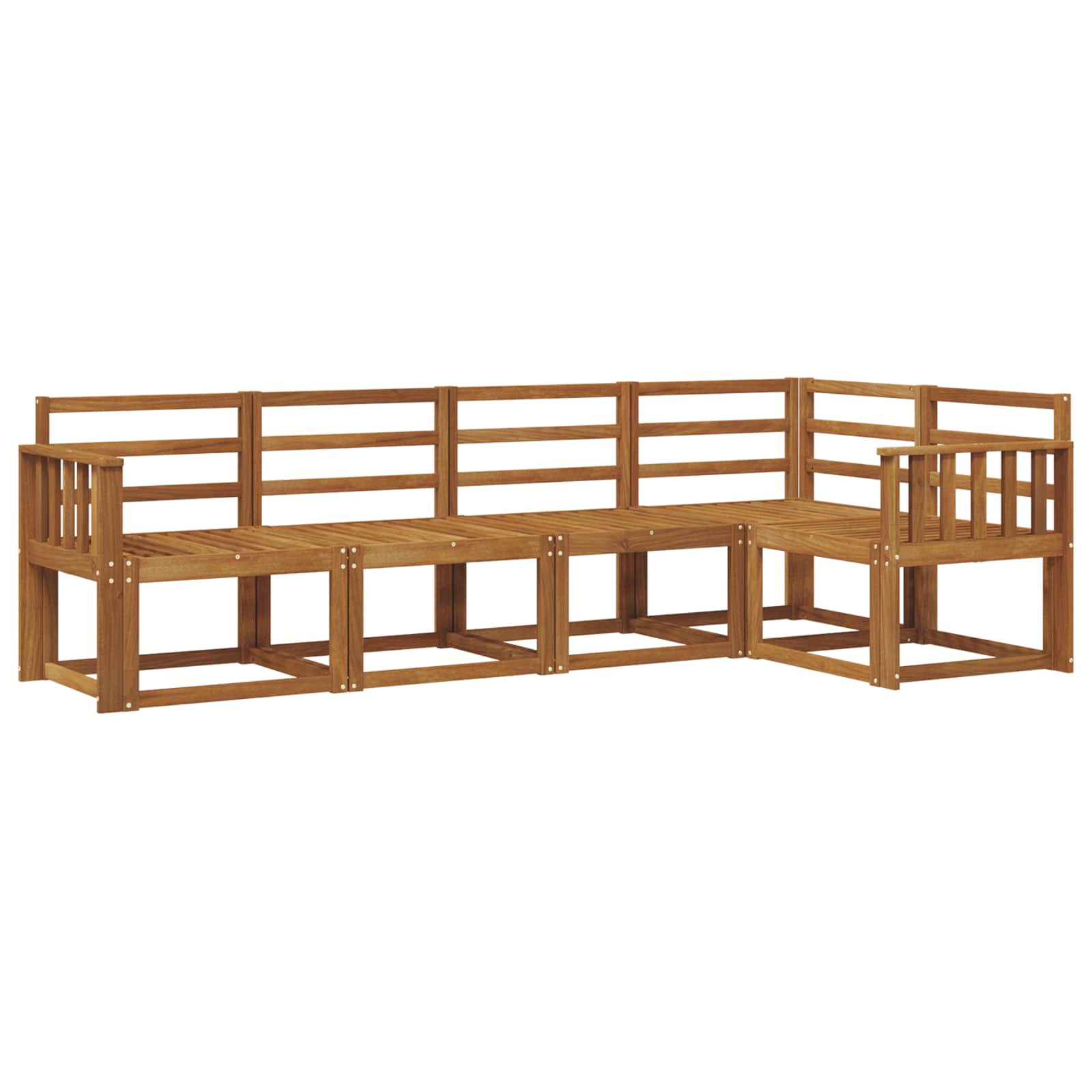 Outdoor-Sofagarnitur 5 pcs Natur