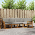 Outdoor-Sofagarnitur mit Kissen 5 pcs Natürlich und Hellgrau