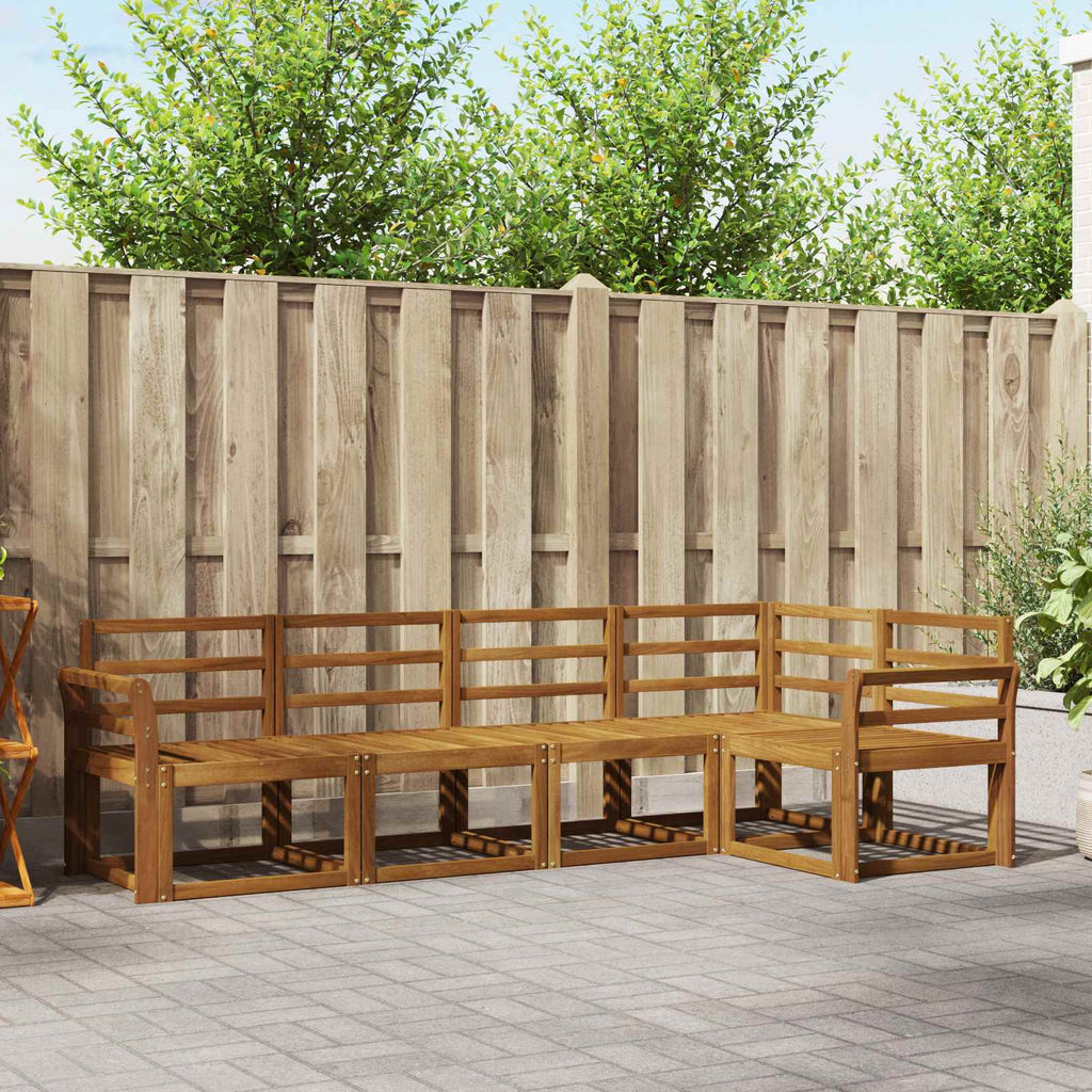 Outdoor-Sofagarnitur 5 pcs Natur