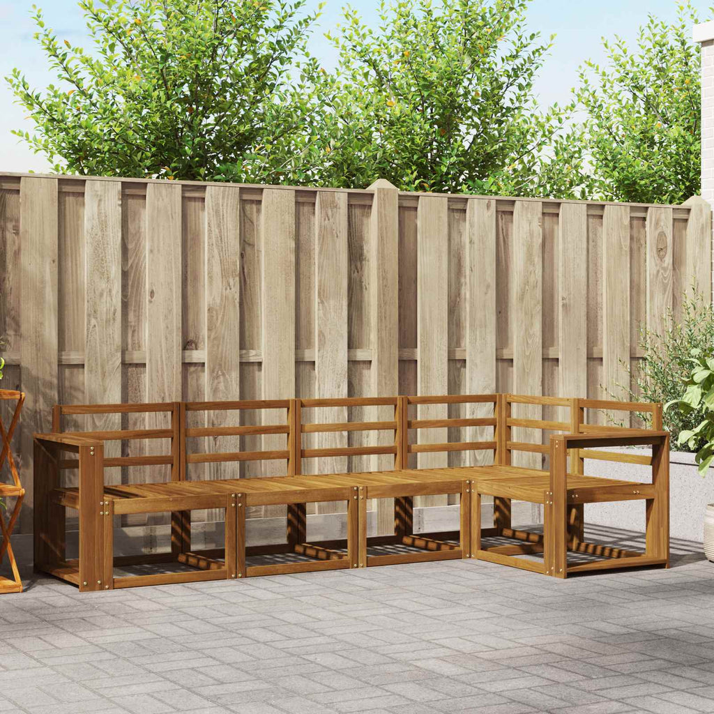 Outdoor-Sofagarnitur 5 pcs Natur