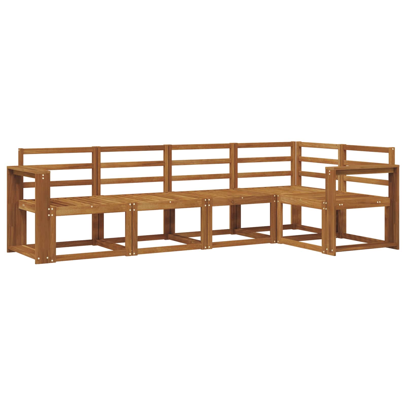 Outdoor-Sofagarnitur 5 pcs Natur