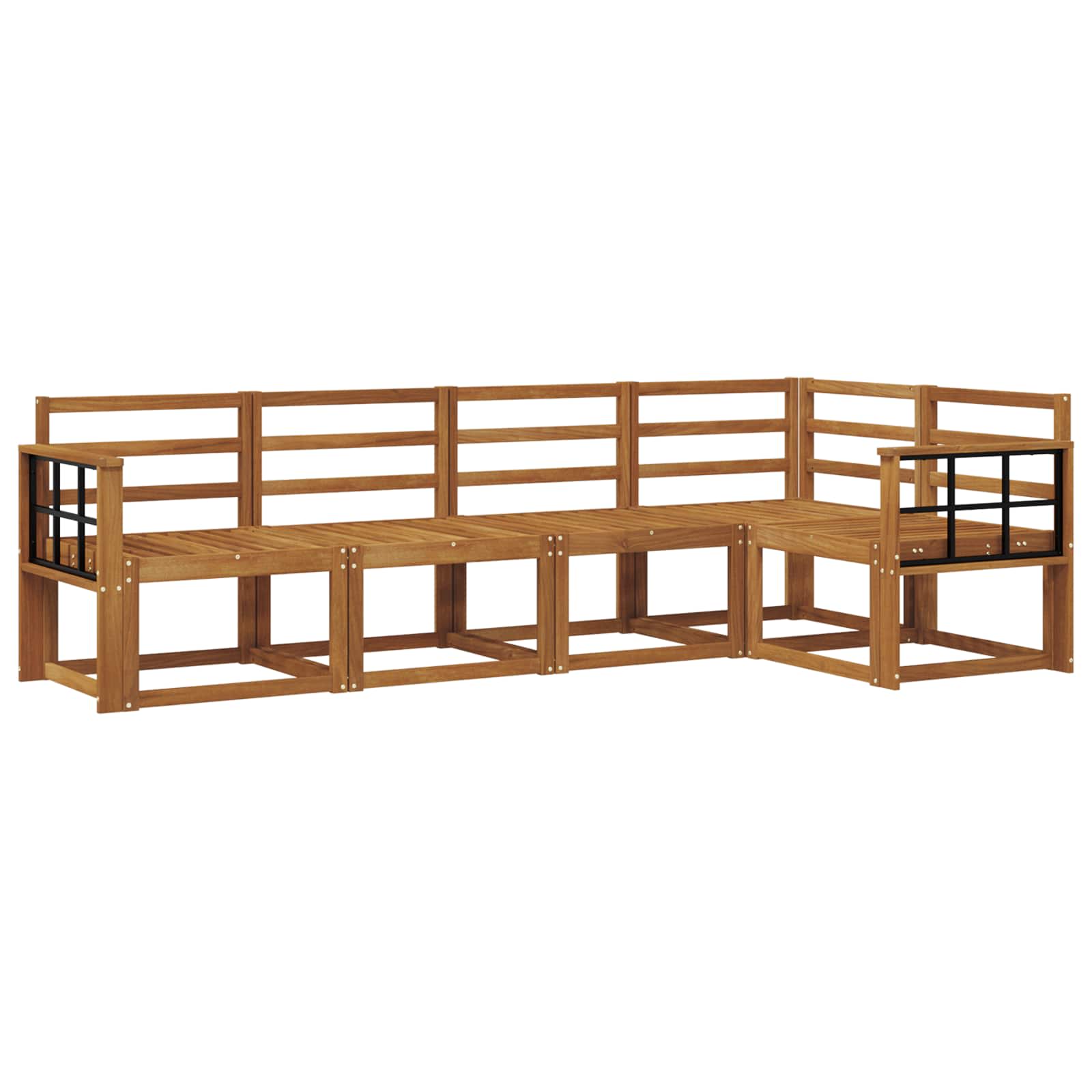 Outdoor-Sofagarnitur 5 pcs Natur