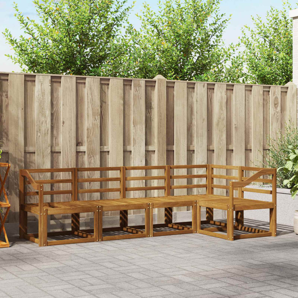 Outdoor-Sofagarnitur 5 pcs Natur