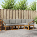 Outdoor-Sofagarnitur mit Kissen 5 pcs Natürlich und Hellgrau
