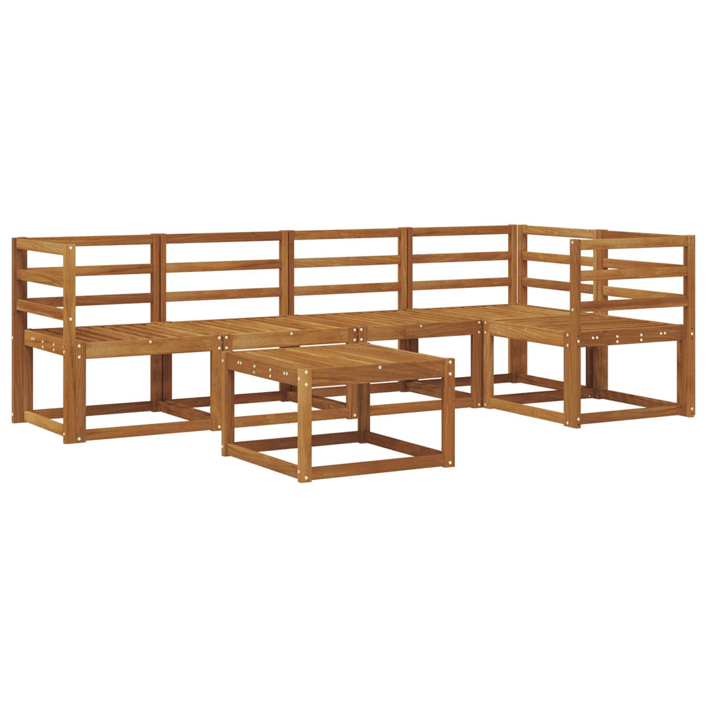 Outdoor-Sofagarnitur 6 pcs Natur Massivholz Akazie