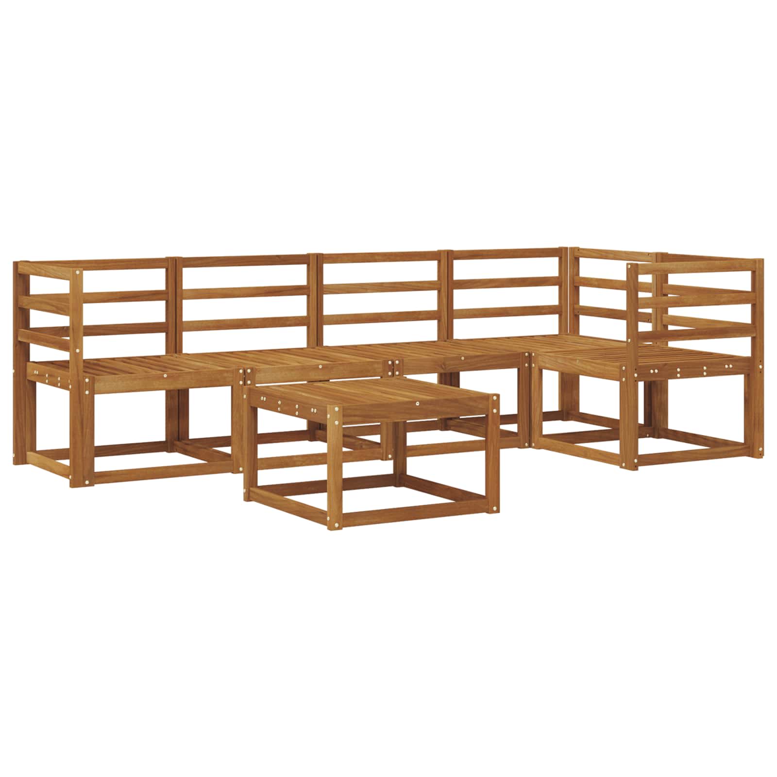Outdoor-Sofagarnitur 6 pcs Natur Massivholz Akazie