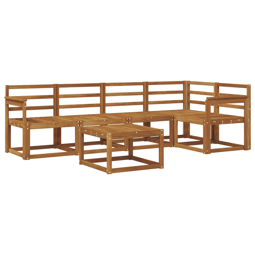 Outdoor-Sofagarnitur 6 pcs Natur Massivholz Akazie