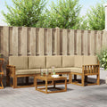 Outdoor-Sofagarnitur mit Kissen 6 pcs Natur und Beige