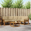 Outdoor-Sofagarnitur mit Kissen 6 pcs Natur und Beige