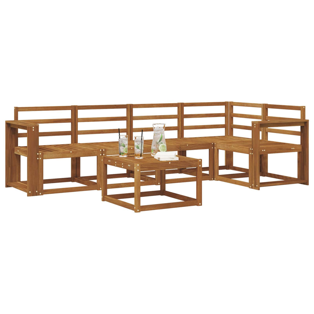 Outdoor-Sofagarnitur 6 pcs Natur Massivholz Akazie
