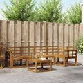 Outdoor-Sofagarnitur 6 pcs Natur Massivholz Akazie