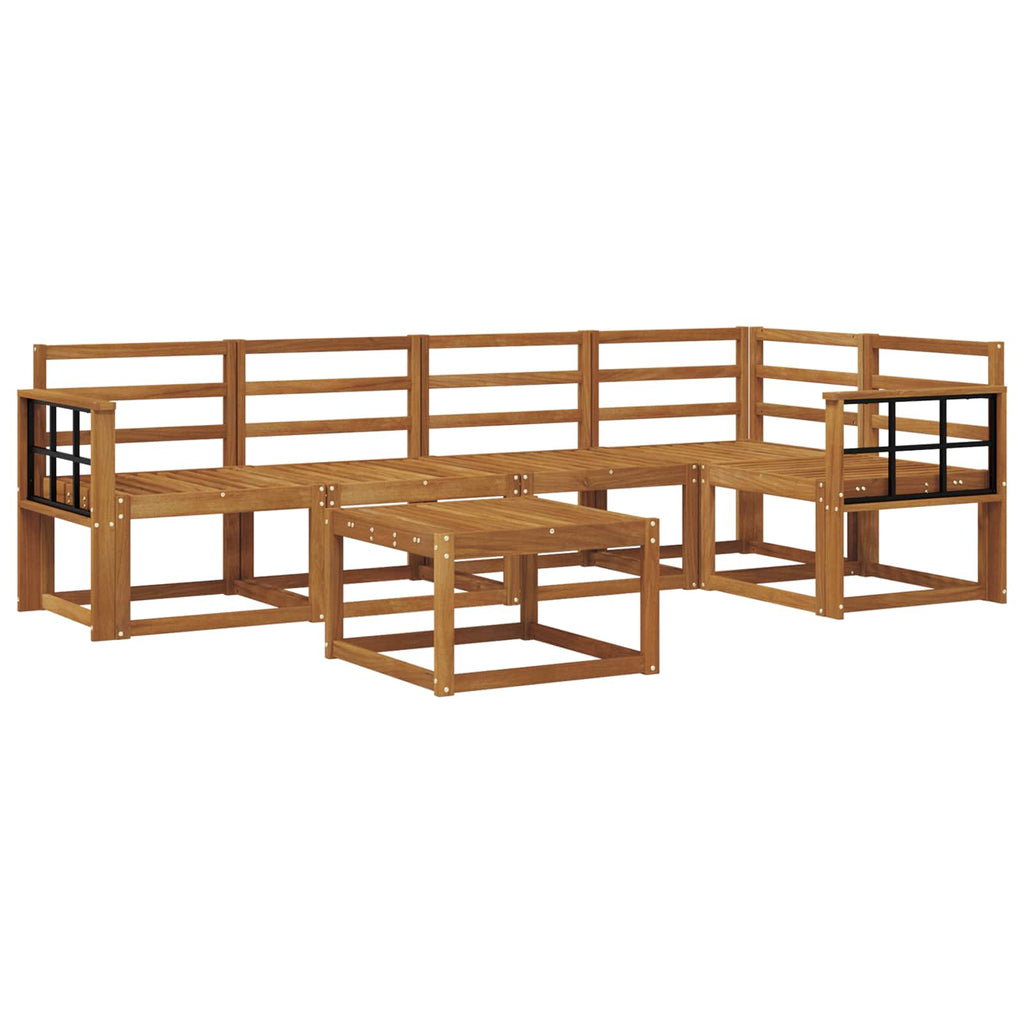 Outdoor-Sofagarnitur 6 pcs Natur Massivholz Akazie