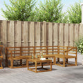 Outdoor-Sofagarnitur 6 pcs Natur Massivholz Akazie