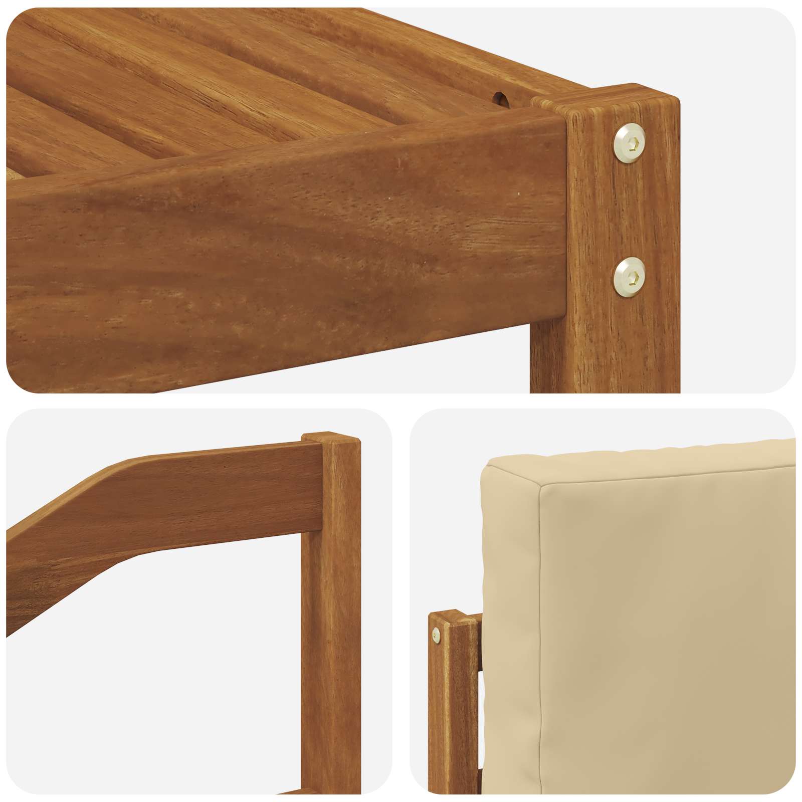 Outdoor-Sofagarnitur mit Kissen 6 pcs Natur und Beige