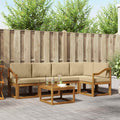 Outdoor-Sofagarnitur mit Kissen 6 pcs Natur und Beige