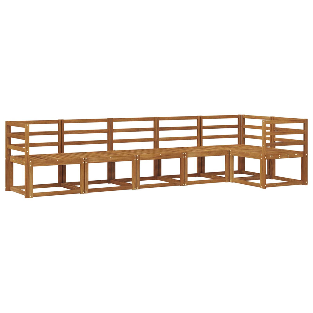 Outdoor-Sofagarnitur 6 pcs Natur Massivholz Akazie