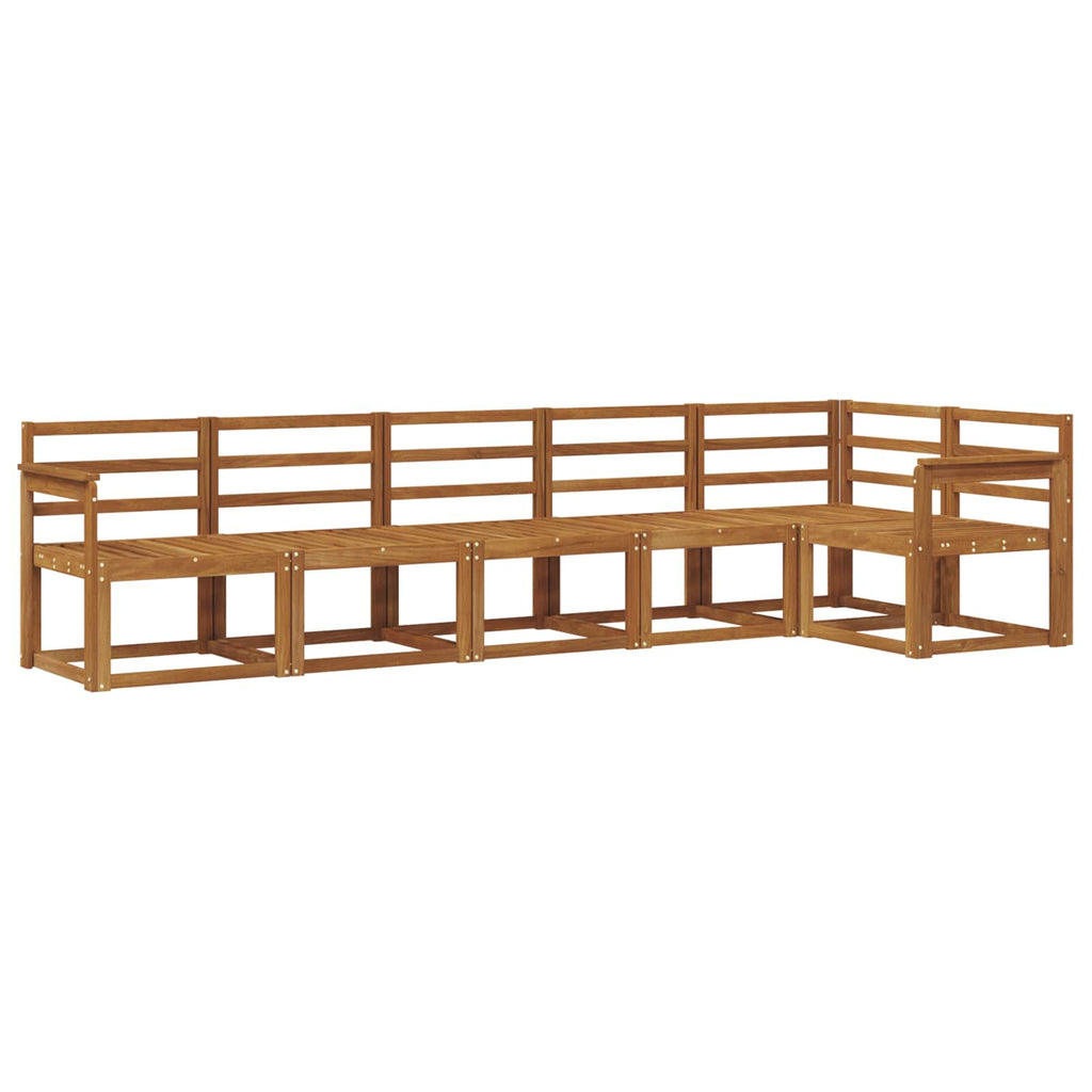 Outdoor-Sofagarnitur 6 pcs Natur Massivholz Akazie