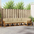 Outdoor-Sofagarnitur mit Kissen 6 pcs Natur und Beige