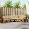 Outdoor-Sofagarnitur mit Kissen 6 pcs Natur und Beige