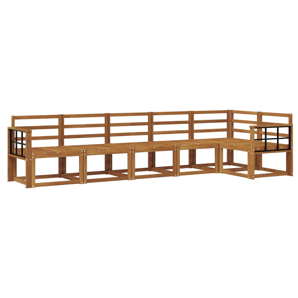 Outdoor-Sofagarnitur 6 pcs Natur Massivholz Akazie