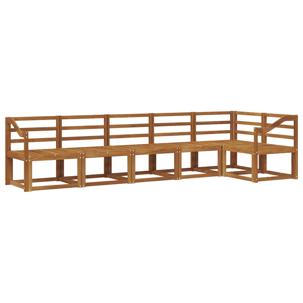 Outdoor-Sofagarnitur 6 pcs Natur Massivholz Akazie