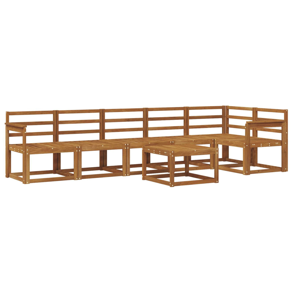 Outdoor-Sofagarnitur 7 pcs Natur Massivholz Akazie
