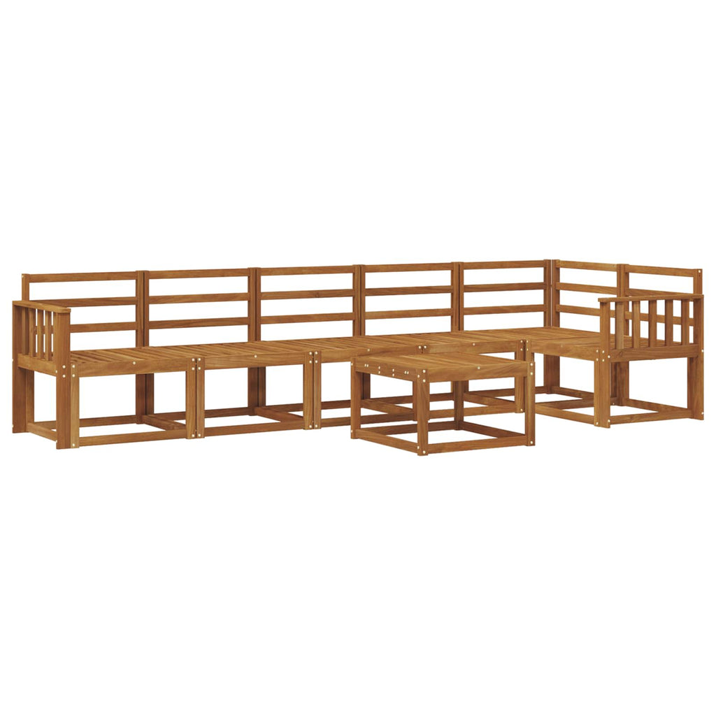 Outdoor-Sofagarnitur 7 pcs Natur Massivholz Akazie