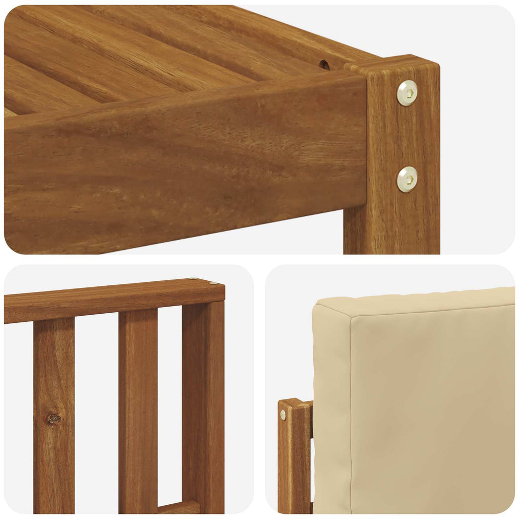 Outdoor-Sofagarnitur mit Kissen 7 pcs Natur und Beige