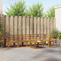 Outdoor-Sofagarnitur 7 pcs Natur Massivholz Akazie