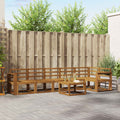 Outdoor-Sofagarnitur 7 pcs Natur Massivholz Akazie