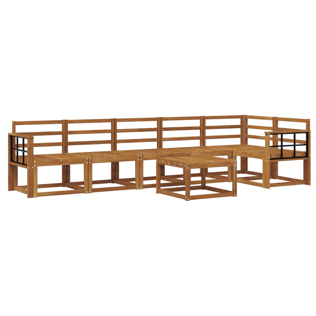 Outdoor-Sofagarnitur 7 pcs Natur Massivholz Akazie
