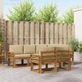 Outdoor-Sofagarnitur mit Kissen 7 pcs Natur und Beige