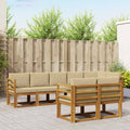 Outdoor-Sofagarnitur mit Kissen 8 pcs Natur und Beige