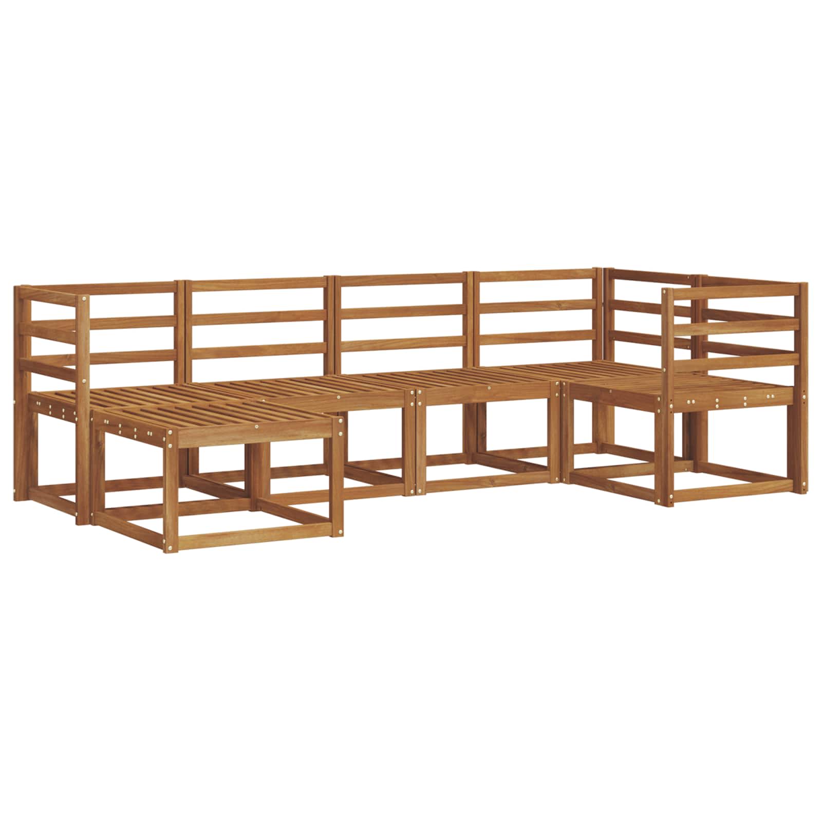 Outdoor-Sofagarnitur 6 pcs Natur