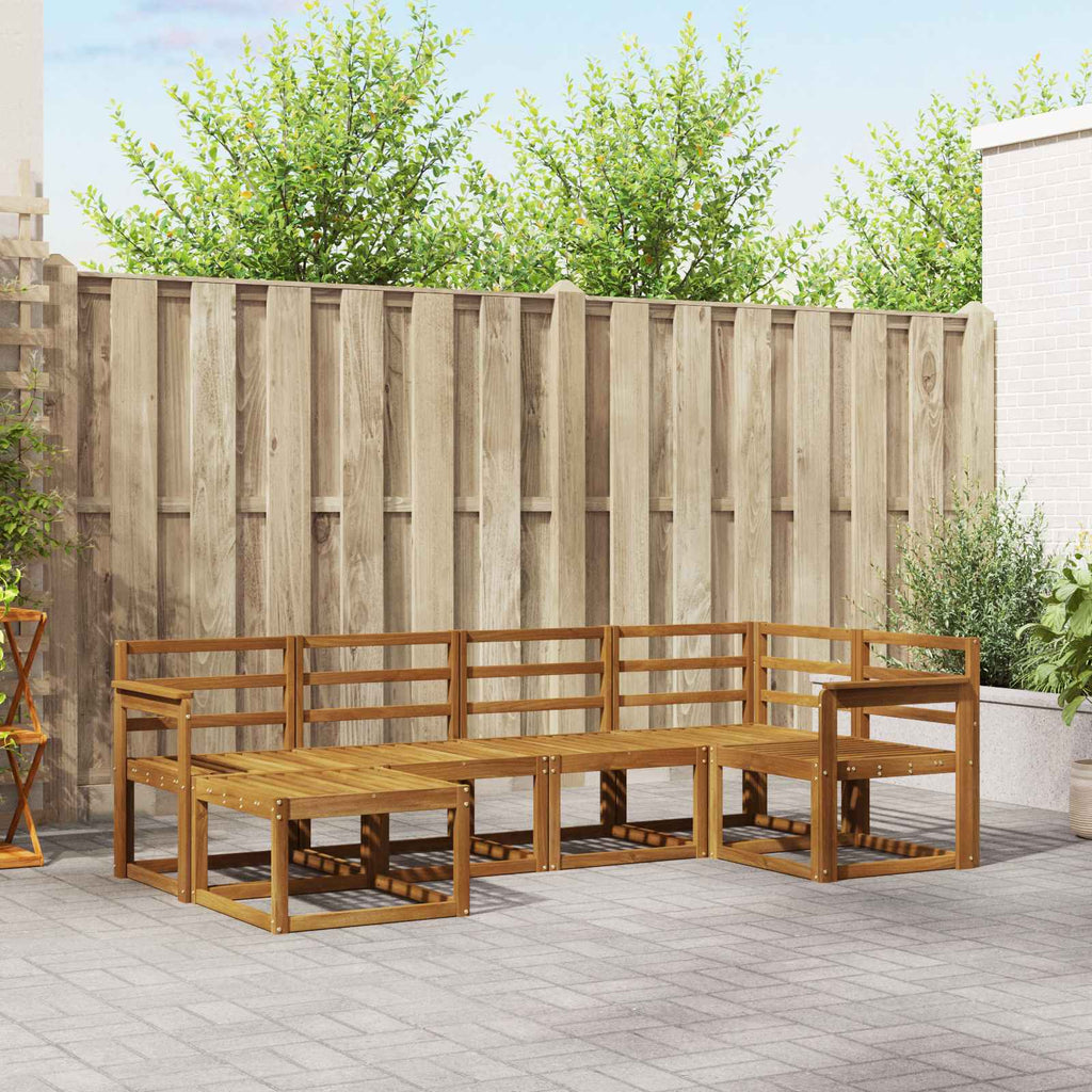 Outdoor-Sofagarnitur 6 pcs Natur