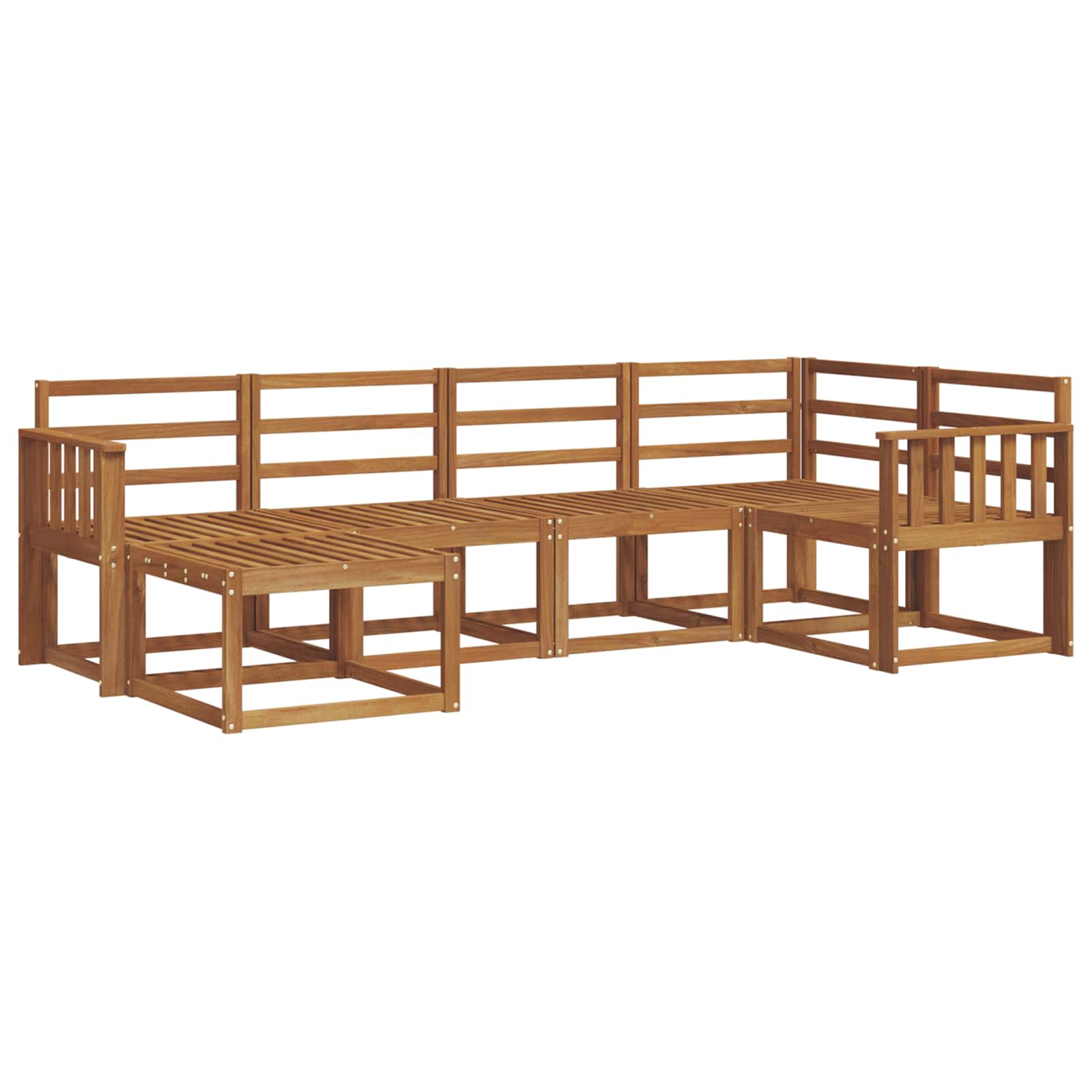 Outdoor-Sofagarnitur 6 pcs Natur