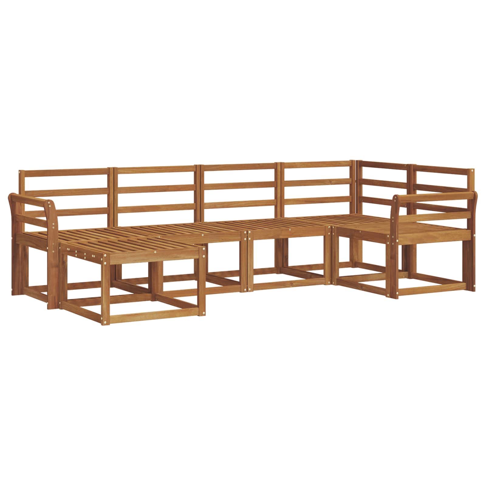 Outdoor-Sofagarnitur 6 pcs Natur