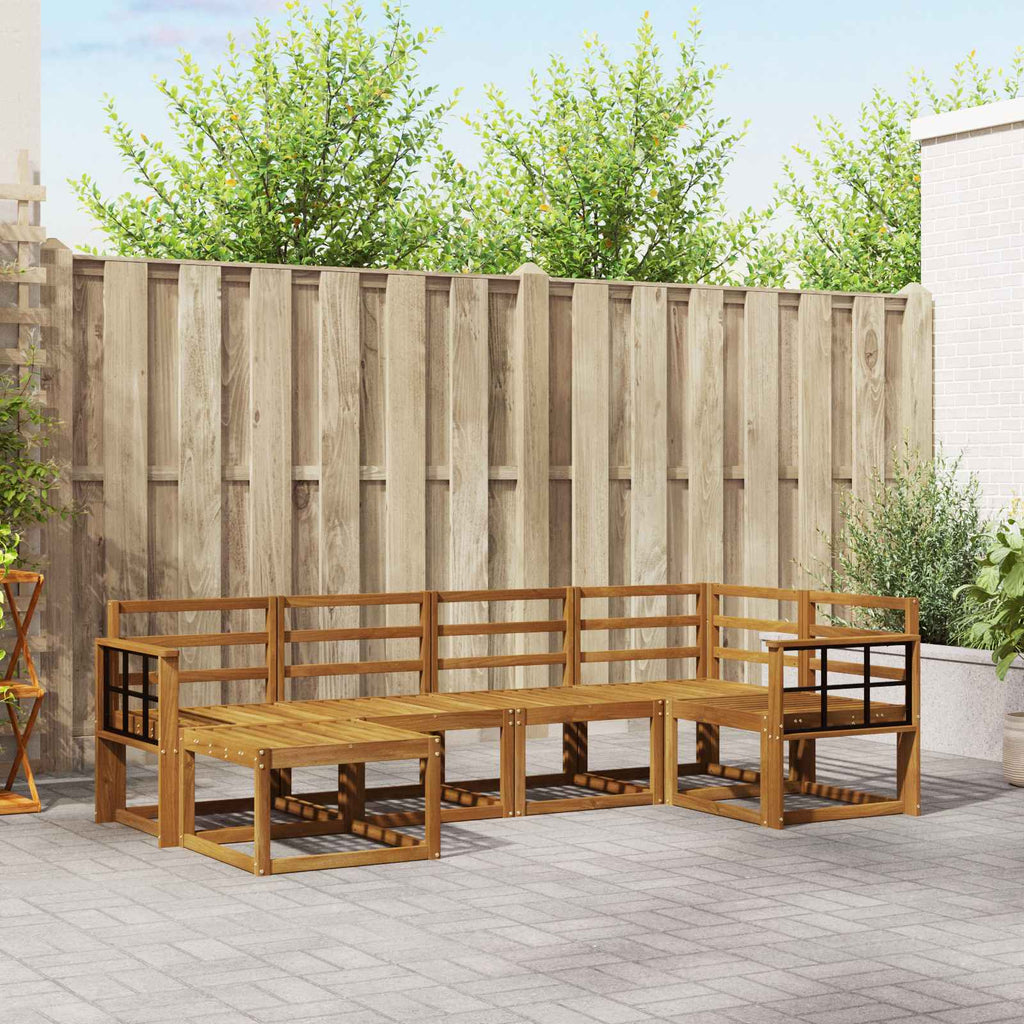 Outdoor-Sofagarnitur 6 pcs Natur