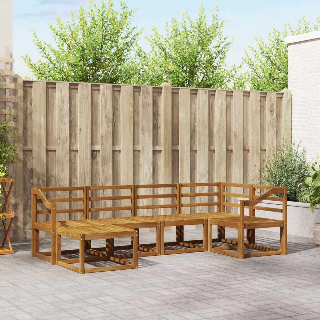 Outdoor-Sofagarnitur 6 pcs Natur