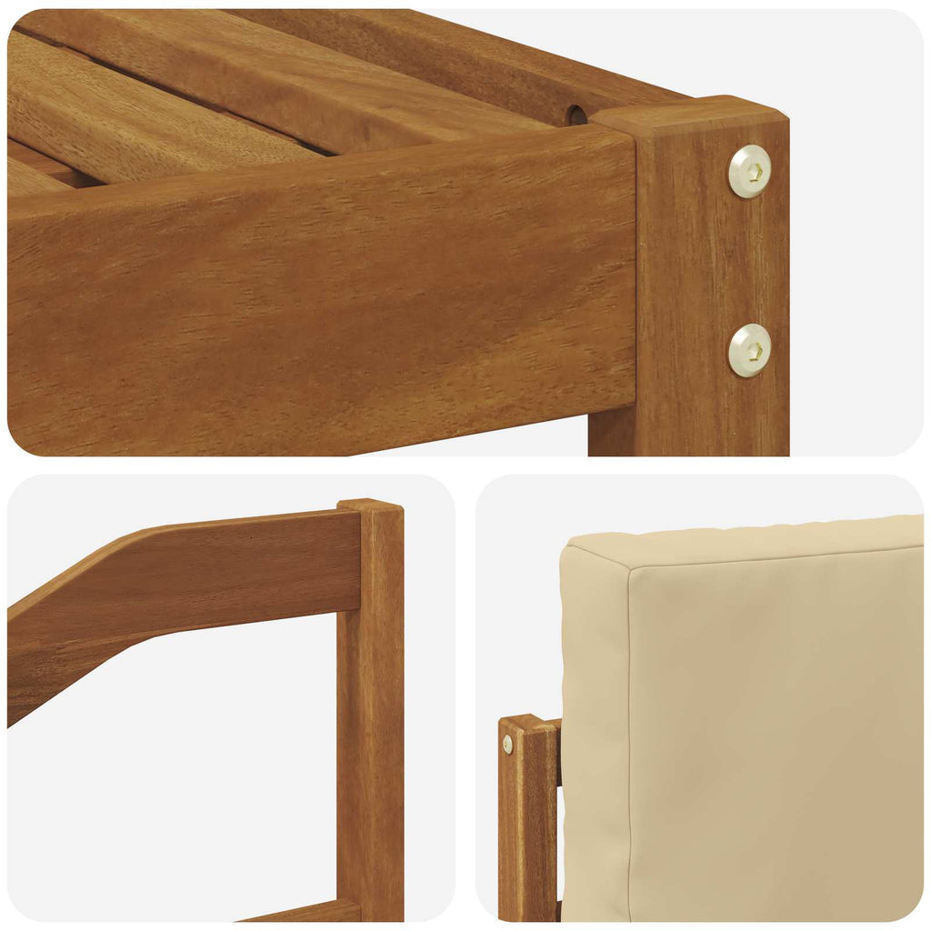 Outdoor-Sofagarnitur mit Kissen 6 pcs Natur und Beige