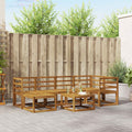 Outdoor-Sofagarnitur 7 pcs Natur Massivholz Akazie