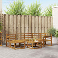Outdoor-Sofagarnitur 7 pcs Natur Massivholz Akazie