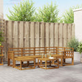 Outdoor-Sofagarnitur 7 pcs Natur Massivholz Akazie