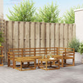 Outdoor-Sofagarnitur 7 pcs Natur Massivholz Akazie