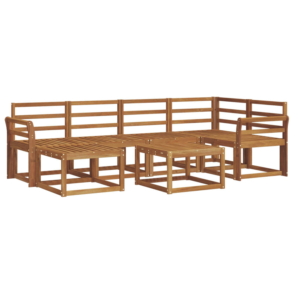 Outdoor-Sofagarnitur 7 pcs Natur Massivholz Akazie