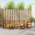 Outdoor-Sofagarnitur 7 pcs Natur Massivholz Akazie