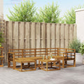 Outdoor-Sofagarnitur 7 pcs Natur Massivholz Akazie
