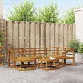 Outdoor-Sofagarnitur 7 pcs Natur Massivholz Akazie